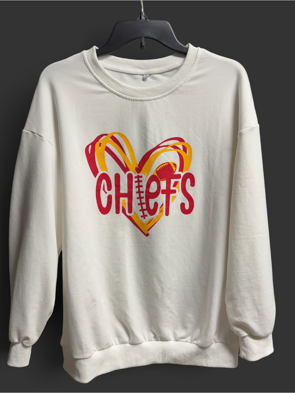 Chiefs Swiftie Heart Sweatshirt Kansas City Taylor Swift Inspired M - Picture 9 of 10
